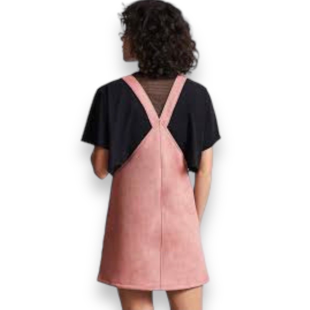 SOLD F21 | Suede Overalls Dress Size Medium - Picture 3 of 4